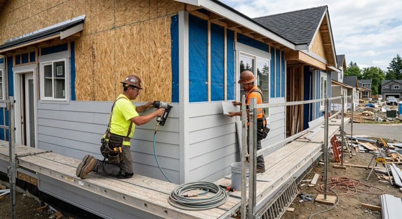 Our team working on Siding Service projects in Green Cove Springs, FL